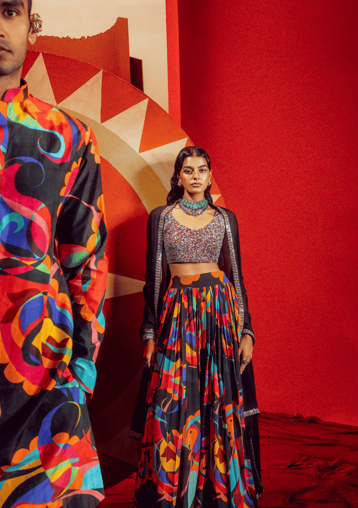 Paisley Abstract Lehenga Set