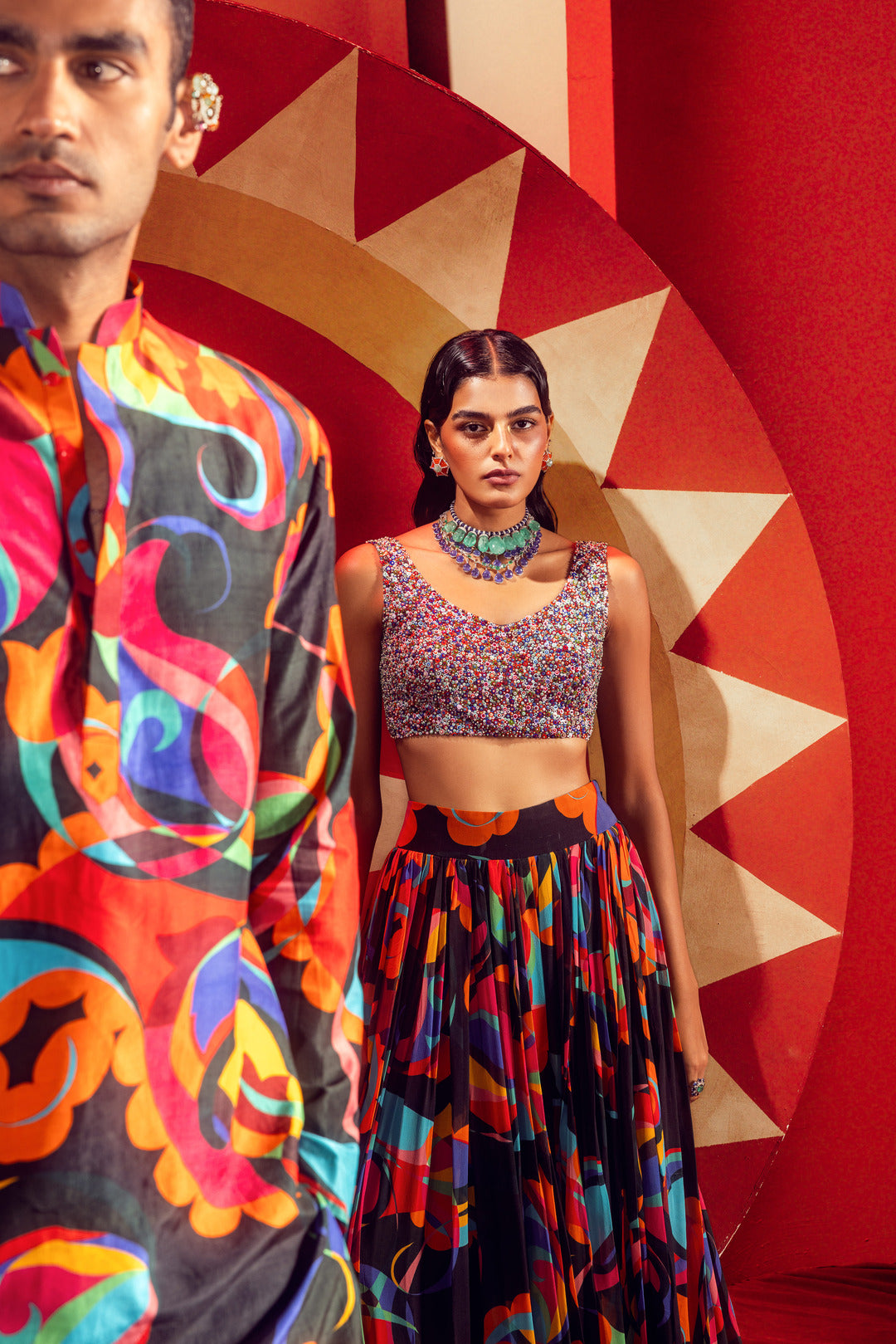 Paisley Abstract Lehenga Set