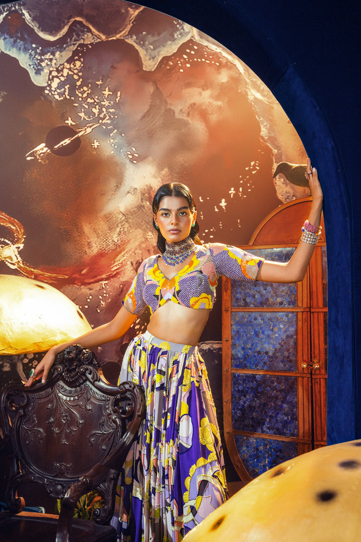 Abstract Lehenga